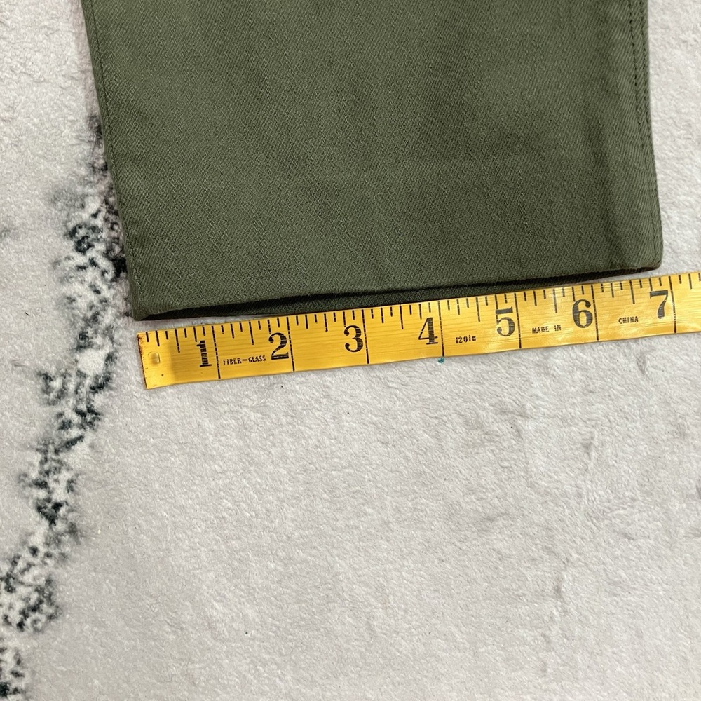 Loro Piana Mens IT 52 US 36 Olive Green Cotton Stretch Five Pocket Pants Italy - Picture 6 of 11